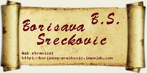 Borisava Srećković vizit kartica